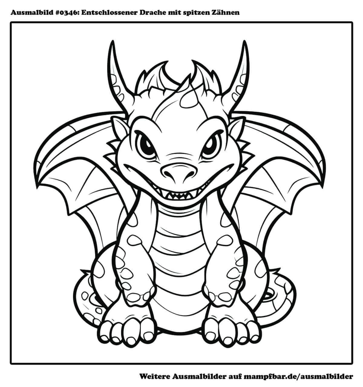  10 schöne Drachen-Ausmalbilder zum Ausdrucken 