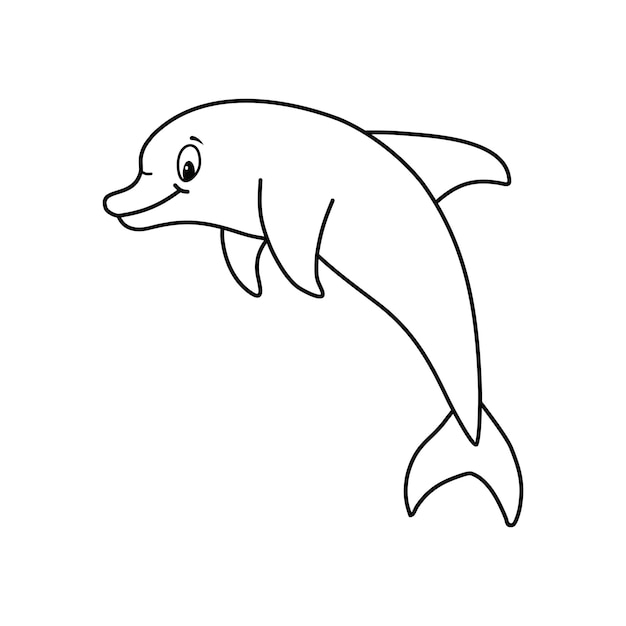  Delphin-vektor-illustration. cartoon-delphin. delphin hand zeichnen Illustration 