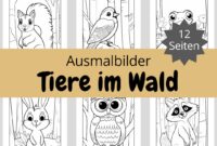 ausmalbild tiere im wald