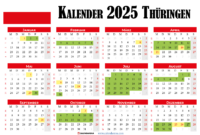 schulferien thüringen 2025