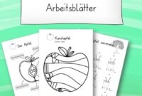 apfel arbeitsblatt kindergarten