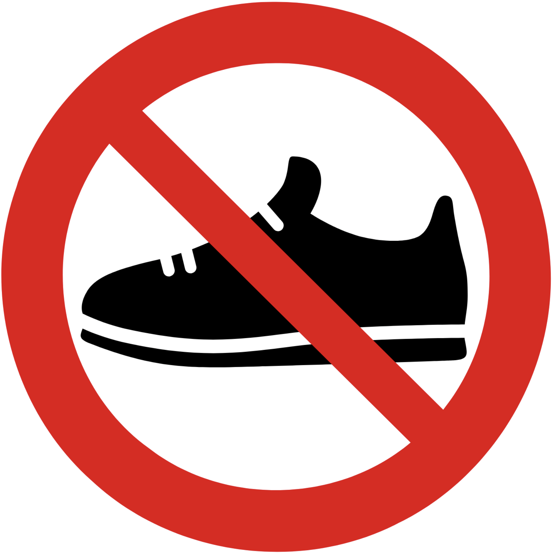  «Schuhe verboten» Schild individuell bedrucken lassen! Motiv 