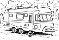 wohnwagen ausmalbild