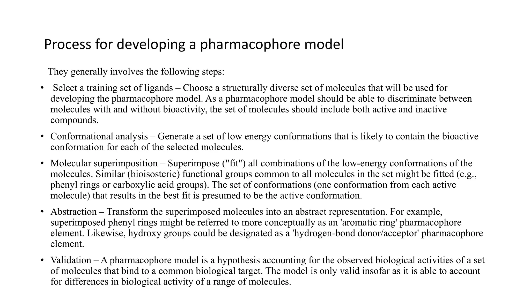 Pharmacophore identification and novel drug design | PPTX
