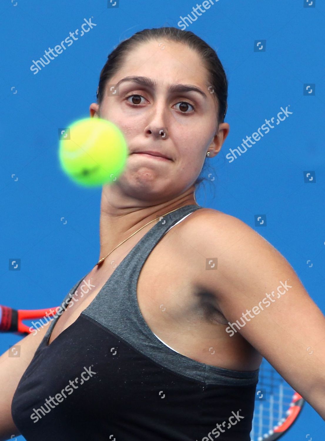 Tamira Paszek Austria Returns Ball Vania Editorial Stock Photo - Stock