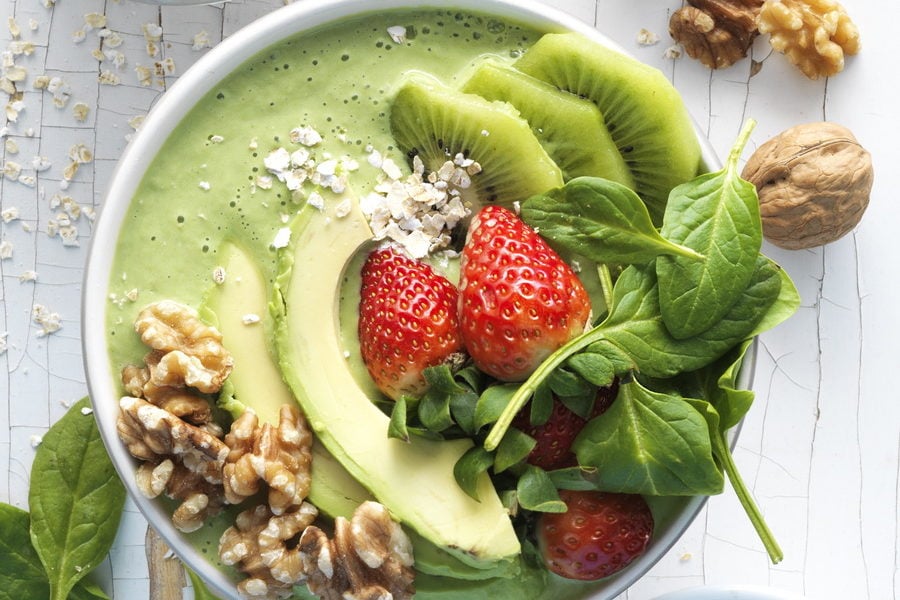  Walnut, Avocado and Fruit Smoothie Bowl - California Walnuts Illustration 