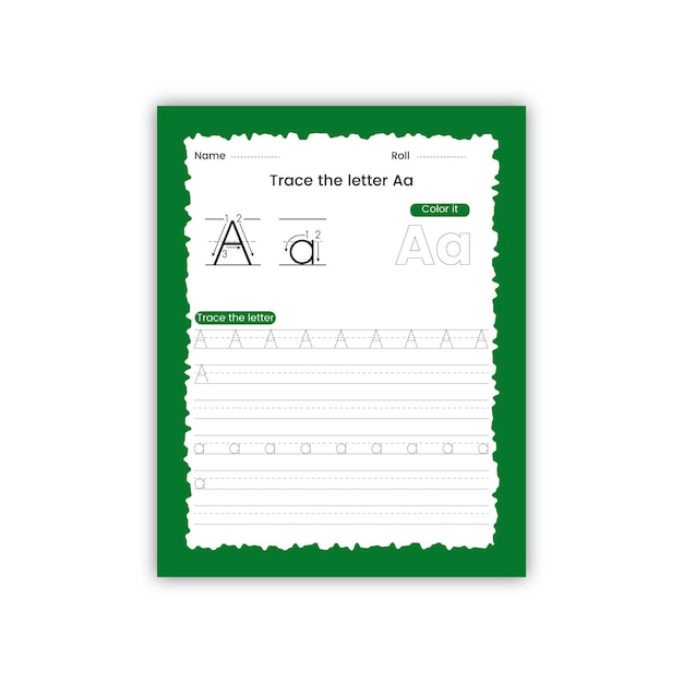  Foto zu Arbeitsblatt zur Nachverfolgung von Buchstaben, Arbeitsblatt zur 