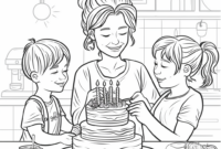 ausmalbild mama geburtstag