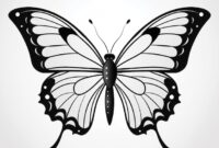 schmetterling ausmalbild einfach