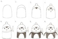 pinguin zeichnen kinder