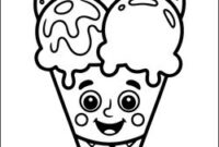 ausmalbilder eis mit gesicht