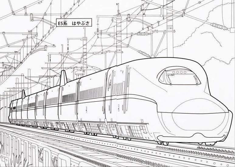無料で印刷できる新幹線 - 印刷可能ぬりえ無料ダウンロード