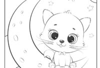 baby katze ausmalbild