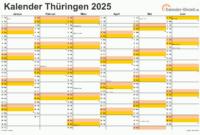 sommerferien thüringen 2025 kalender