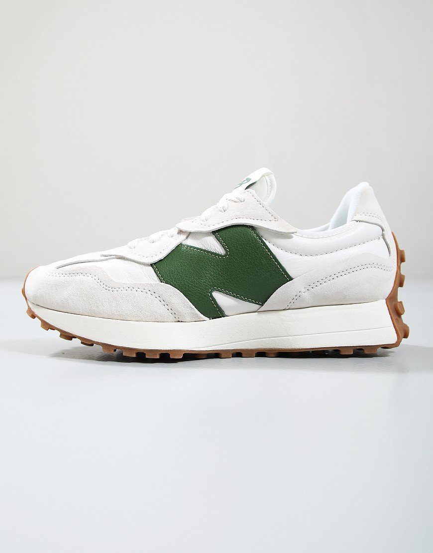 New Balance 327 Trainers Linen/Dark Alpine Green - Terraces Menswear