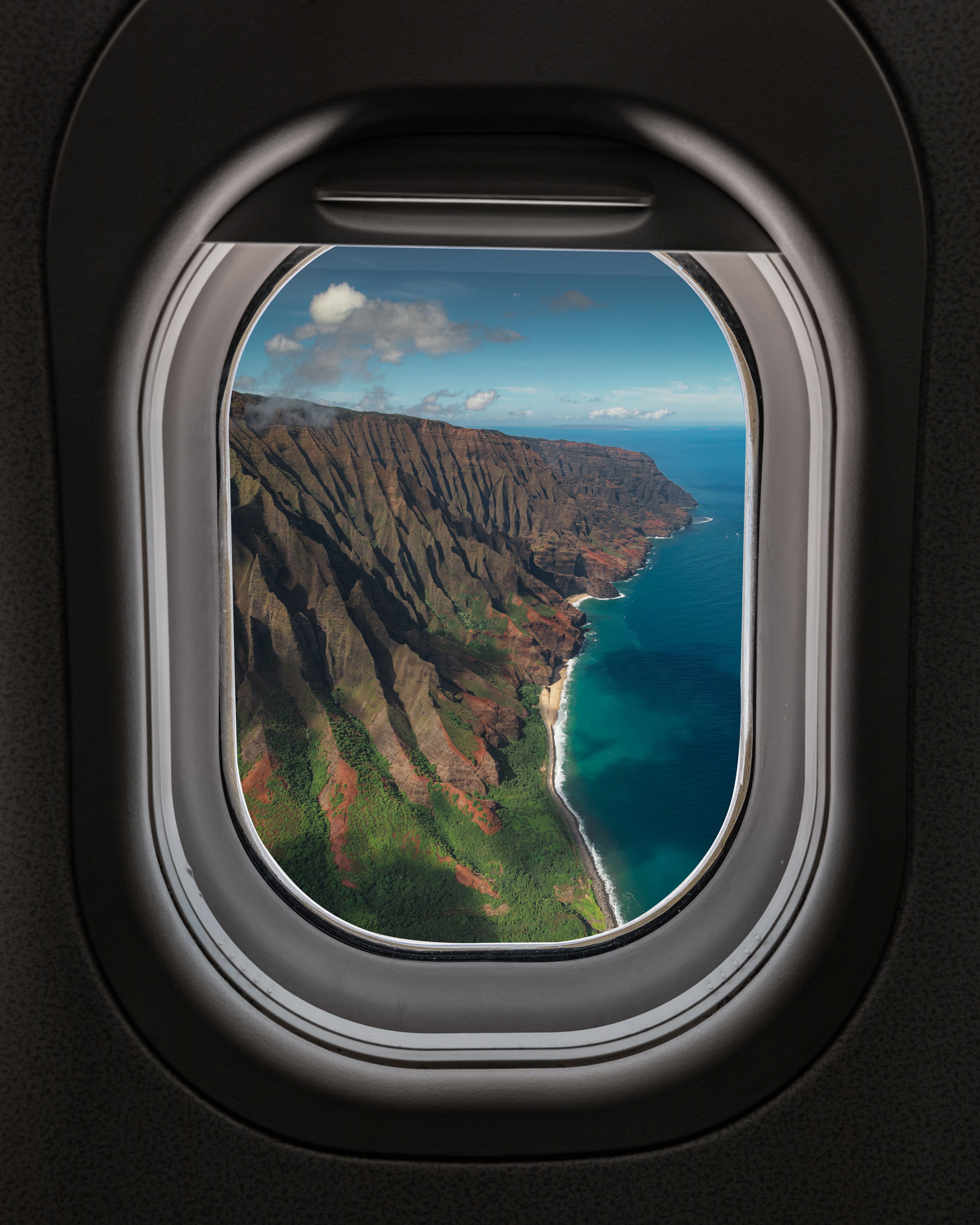  Brown Mountain View from an Airplane Window · Free Stock Photo 
