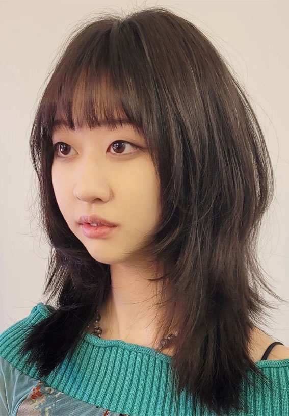 Best Wolf Cut Women Medium Hair Styles - Taper Haircuts