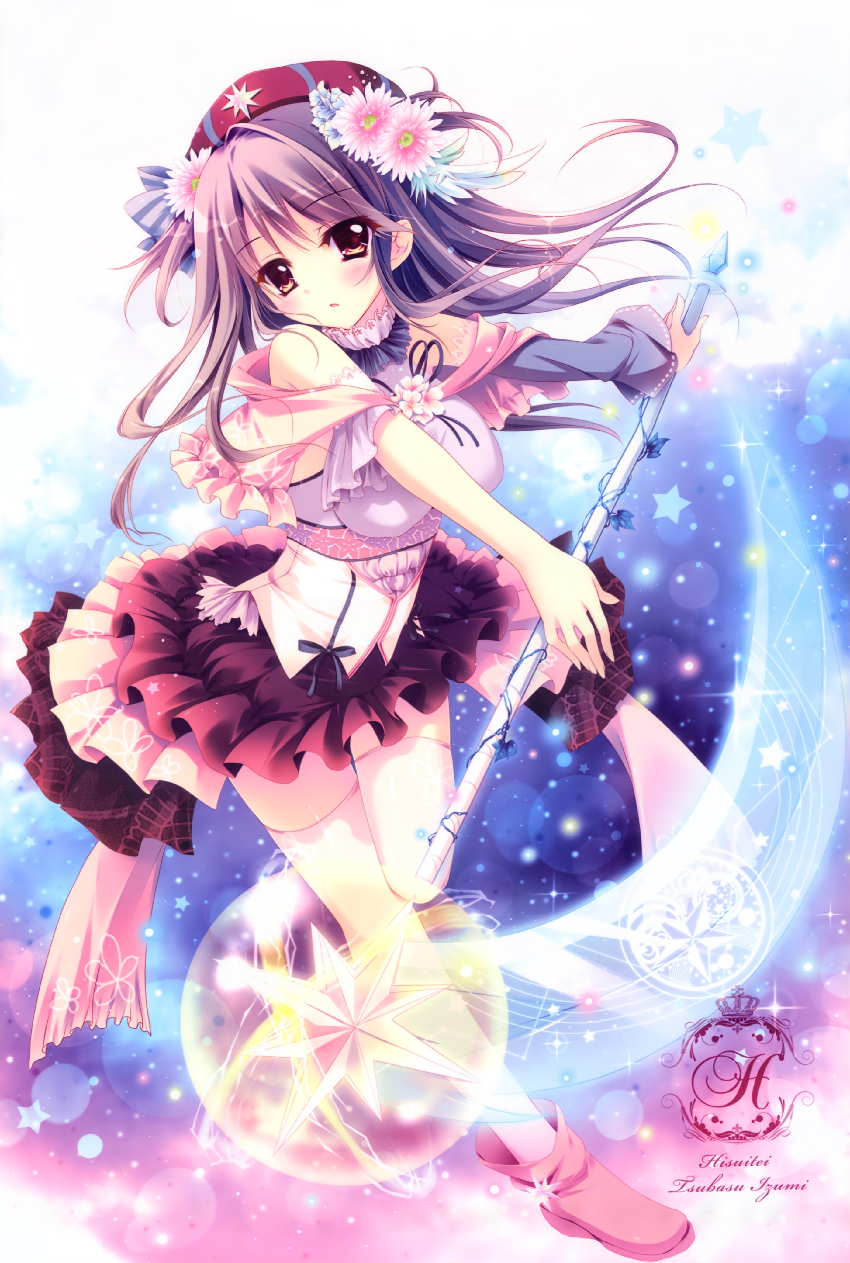 original characters, Flowers, Magic, Anime, Anime girls HD Wallpapers