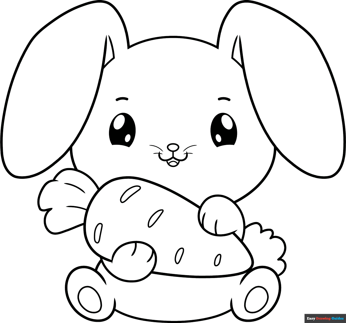 How to Draw a Cute Bunny - Really Easy Drawing Tutorial