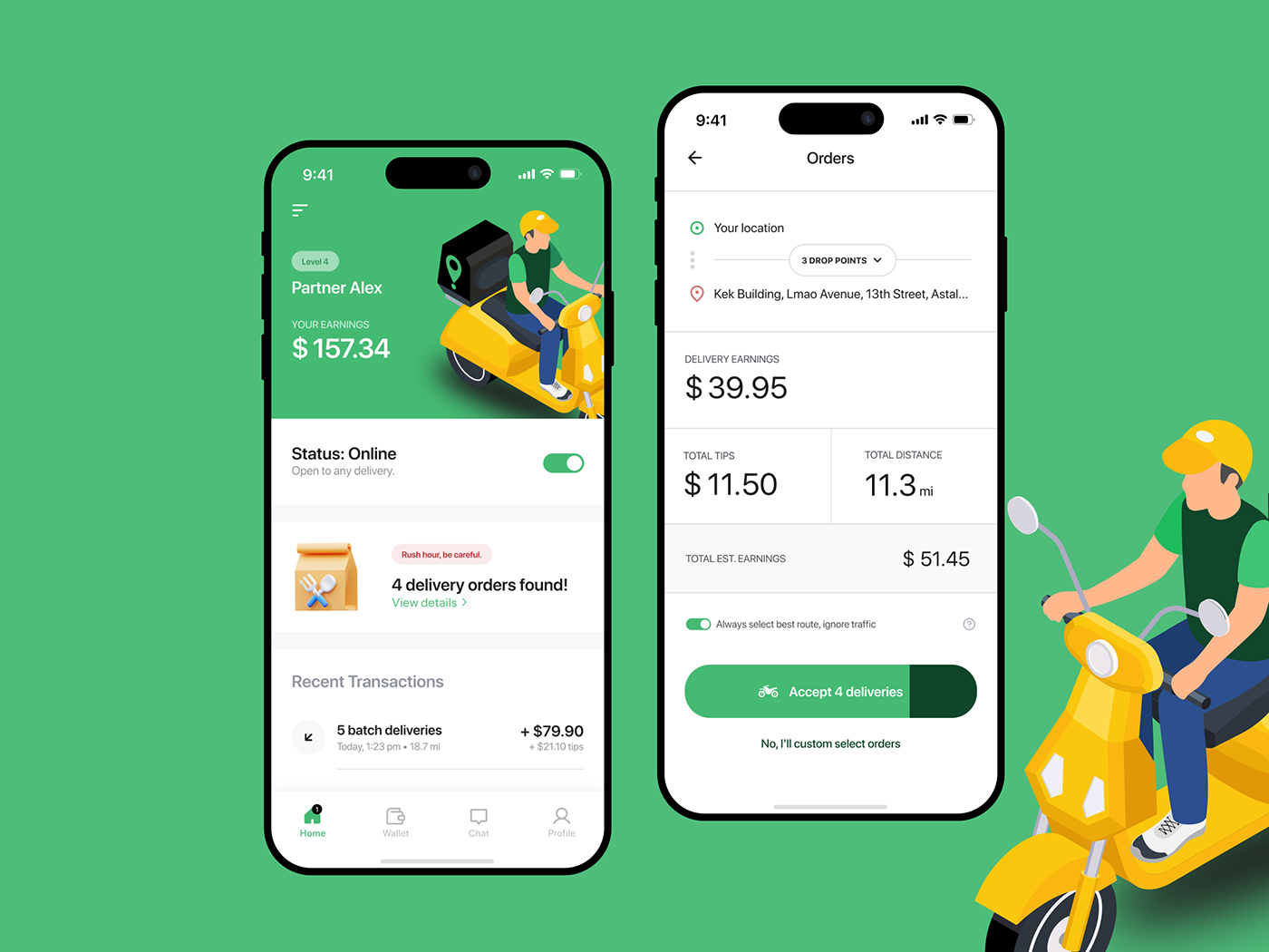 Food Delivery Rider/Partner App Design :: Behance