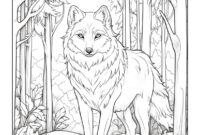 malvorlage wolf einfach