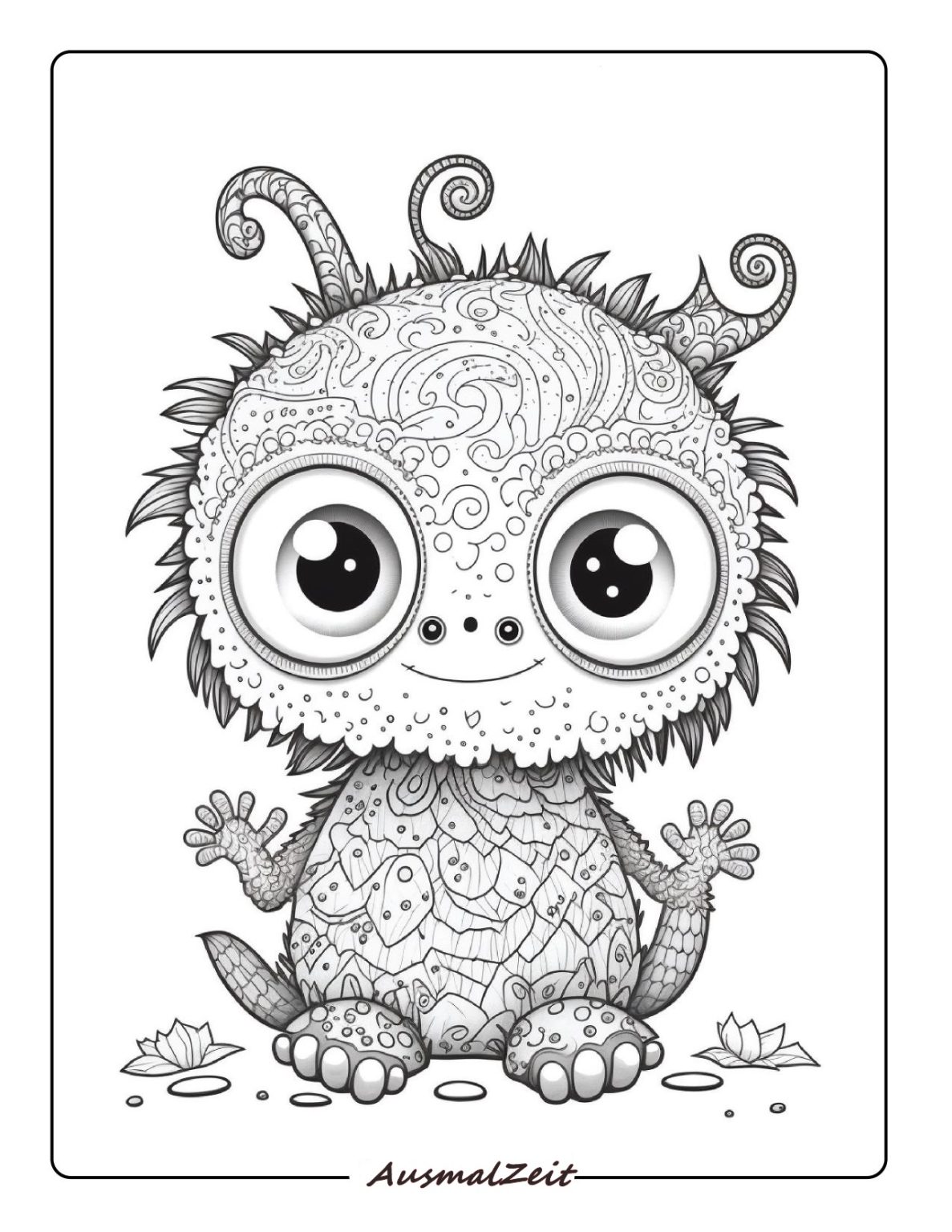  Ausmalbilder Monster zum Ausdrucken Herunterladen - AusmalZeit Bildidee 