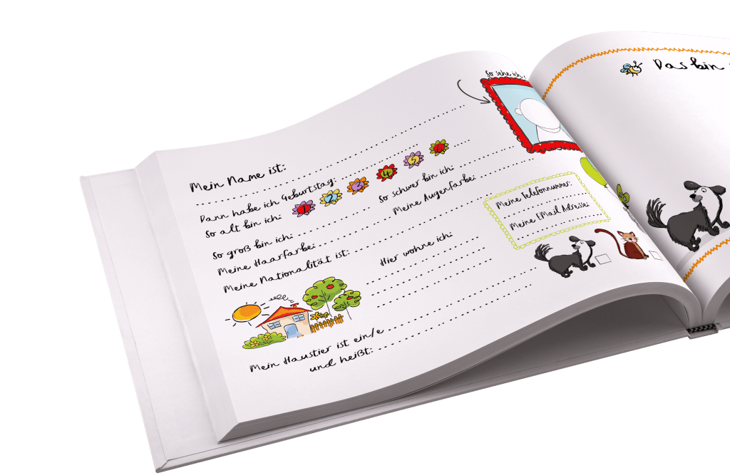  Ein Erinnerungsalbum an die Kindergartenzeit. 