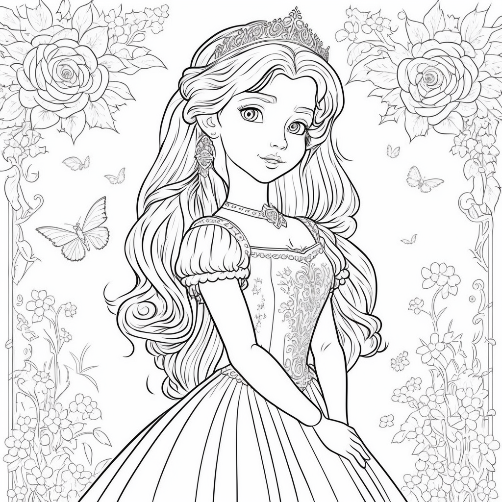  Malvorlagen Zum Ausdrucken Prinzessin Kostenlose Prinzessinnen Motiv 