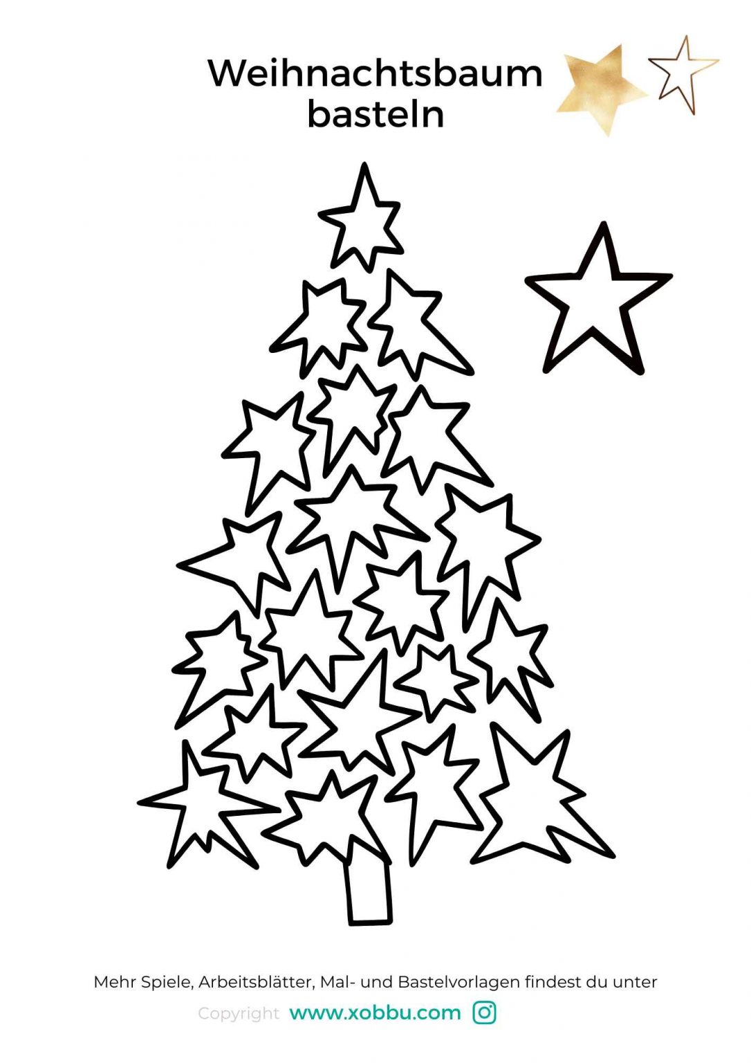  Foto zu Weihnachtsbaum zum Ausmalen, Tannenbaum Vorlagen (+PDF) 