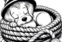 welpen ausmalbilder süße hunde