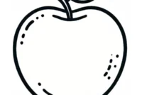 apfel malvorlage