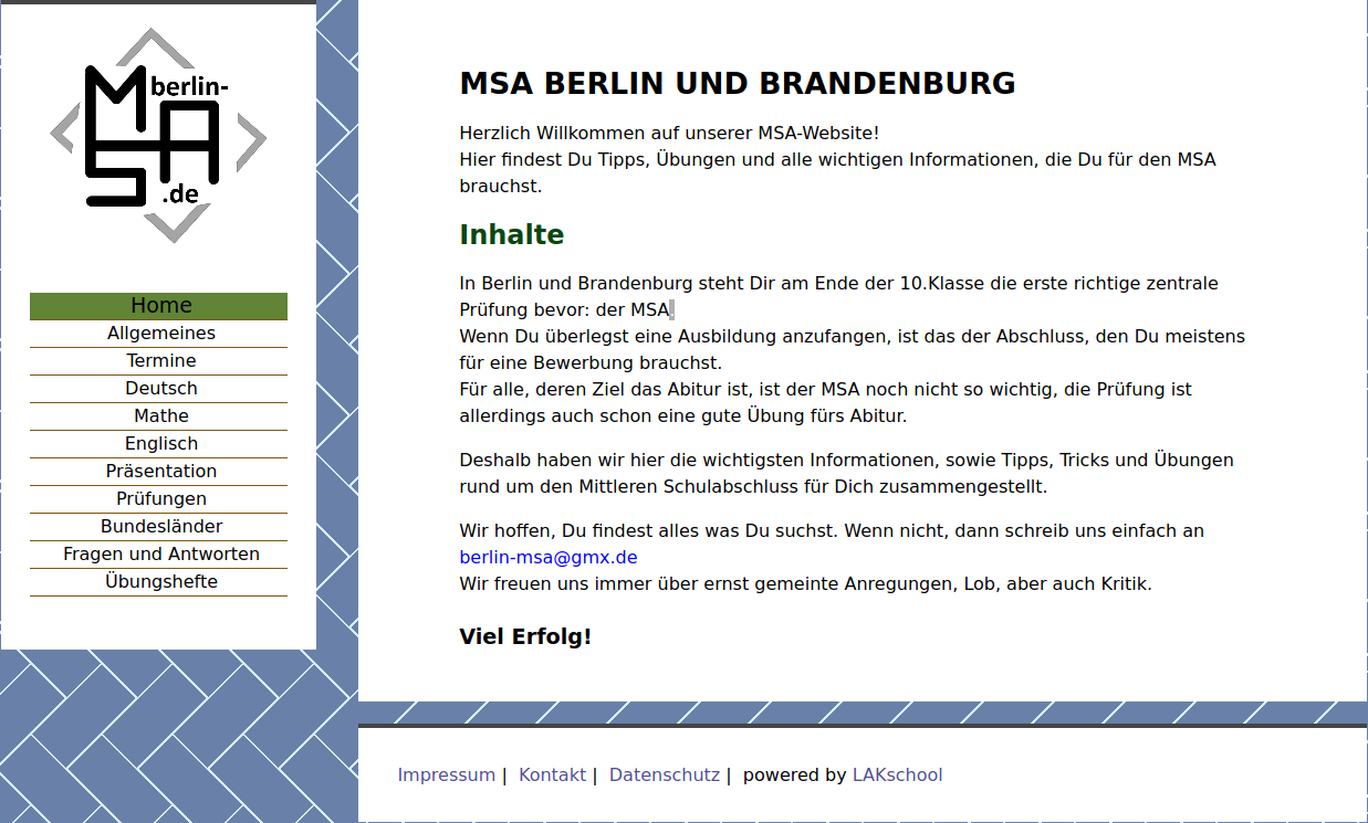  Website zum Berliner MSA 
