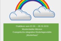 praktikumsbericht kindergarten deckblatt