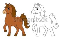 pferd umriss vorlage pferd