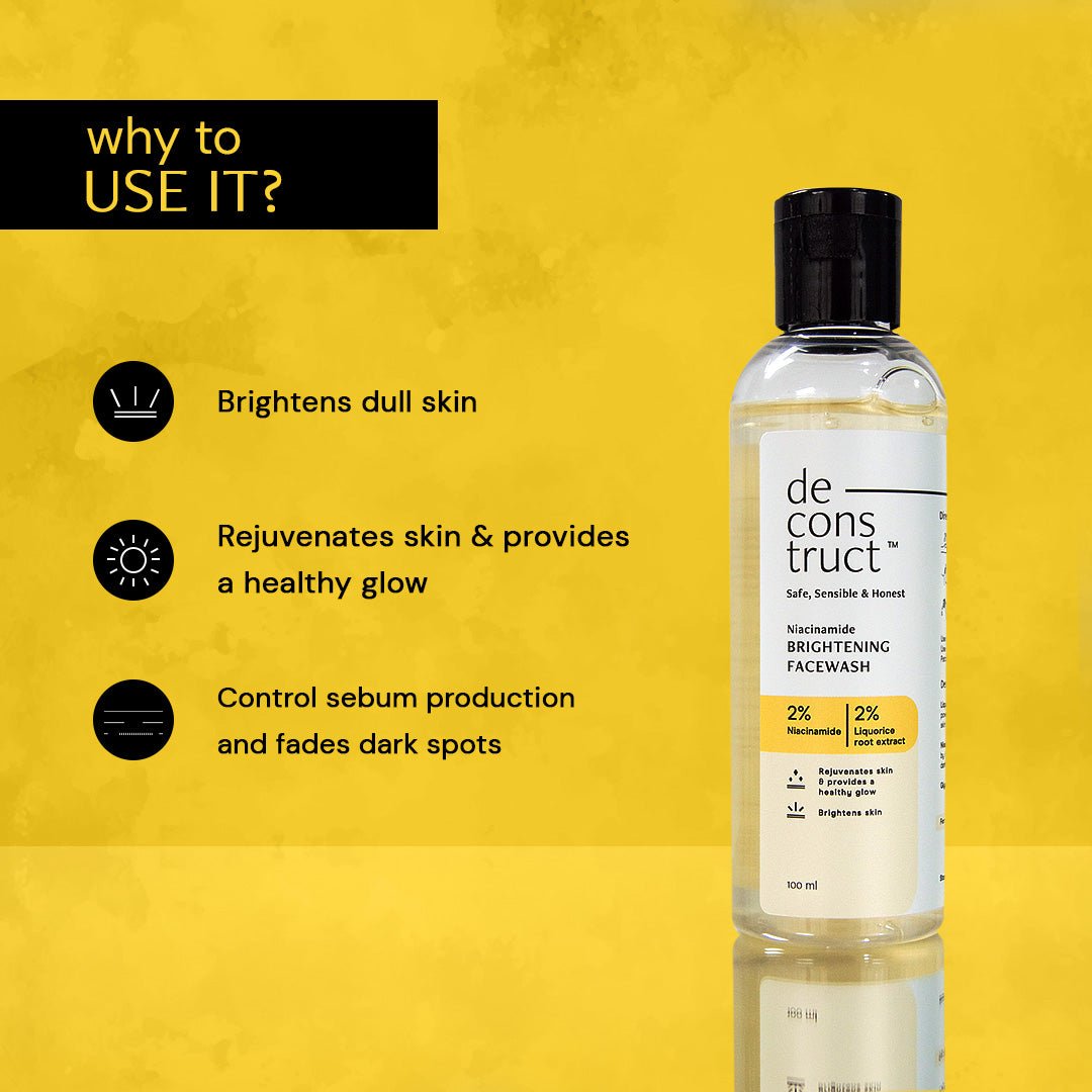 Deconstruct Niacinamide Brightening Face Wash - 100 ml - Swadesii