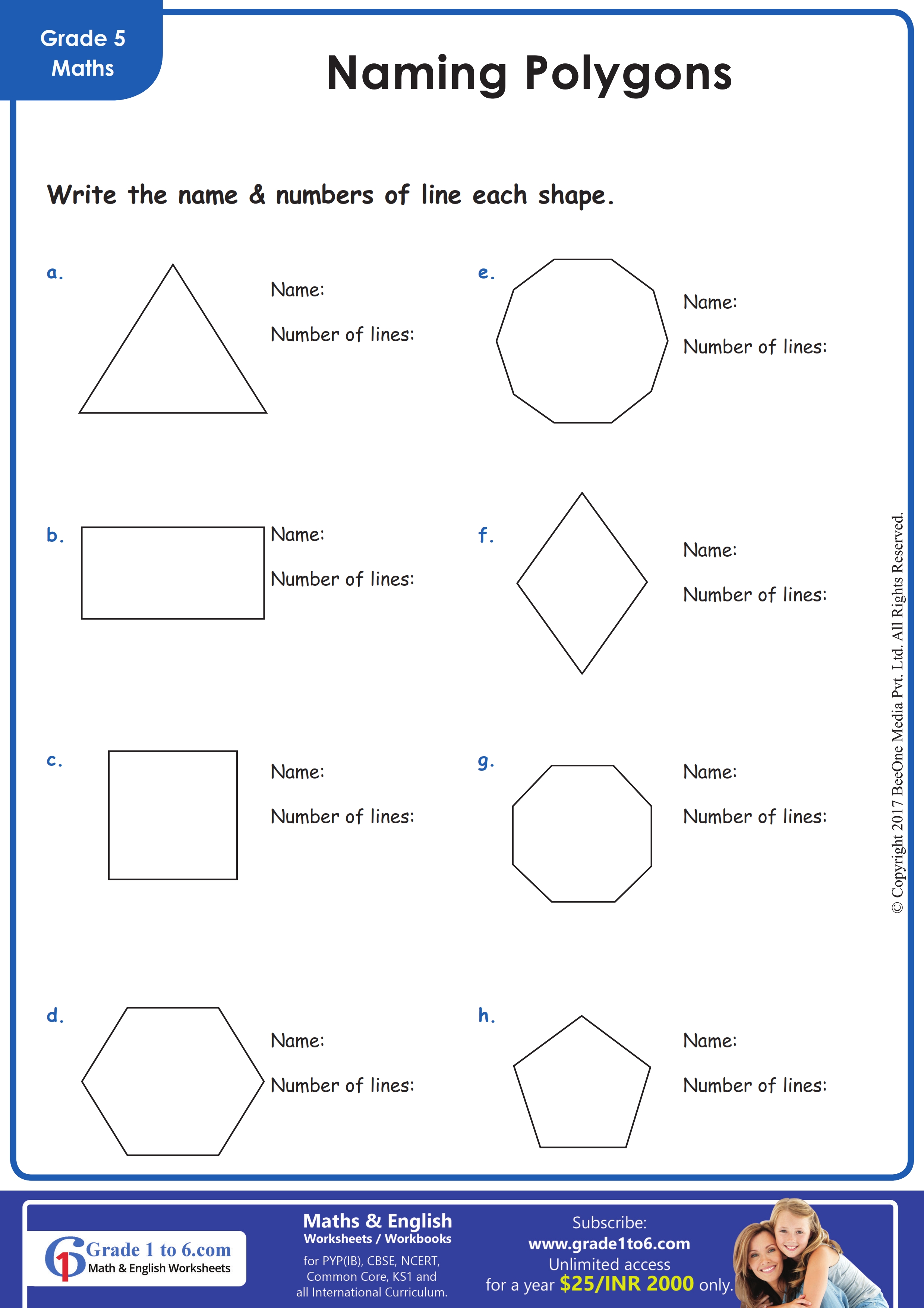  Polygons Worksheet and Classification 