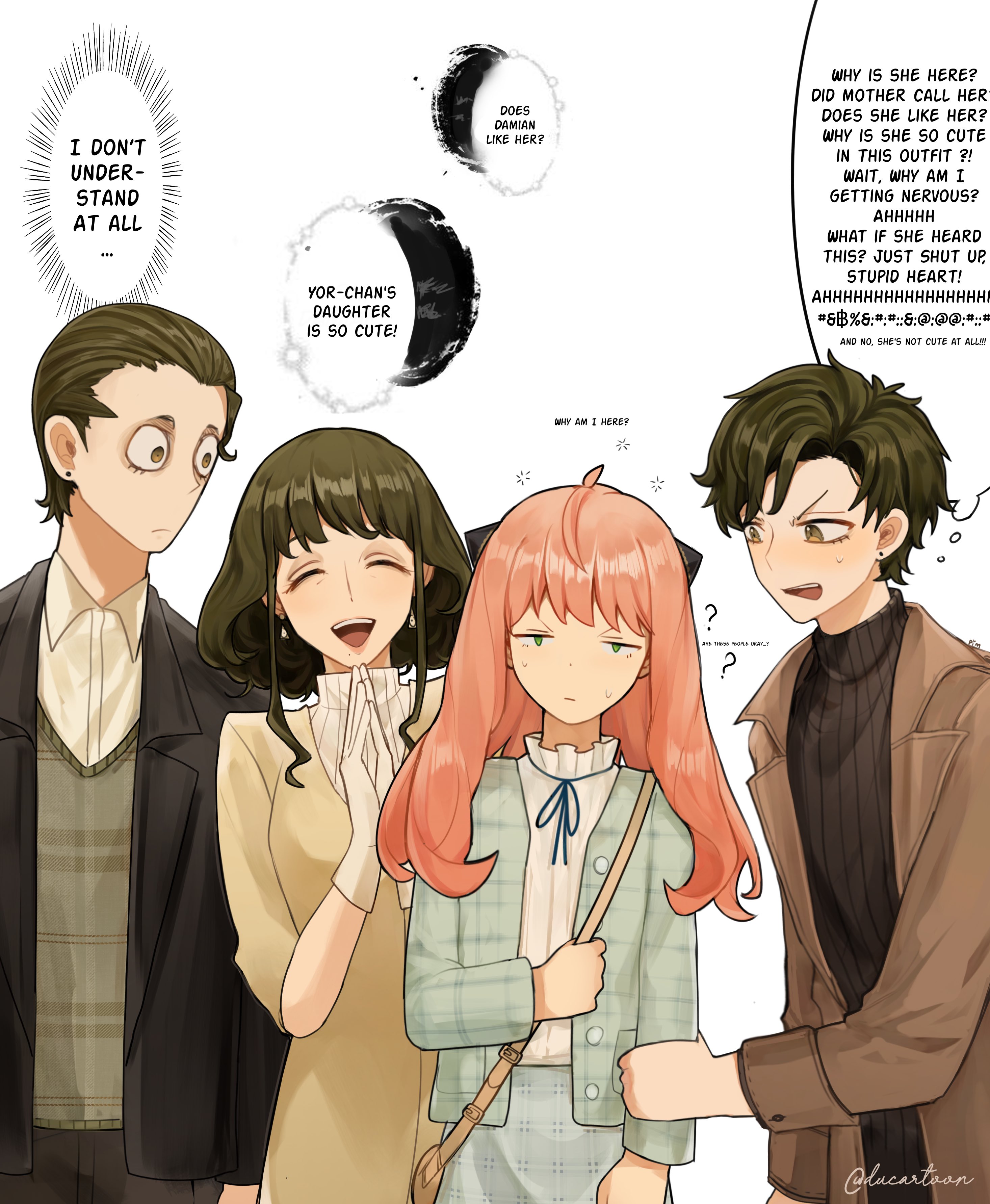 anya, damian desmond, melinda desmond, and demetrius desmond (spy x