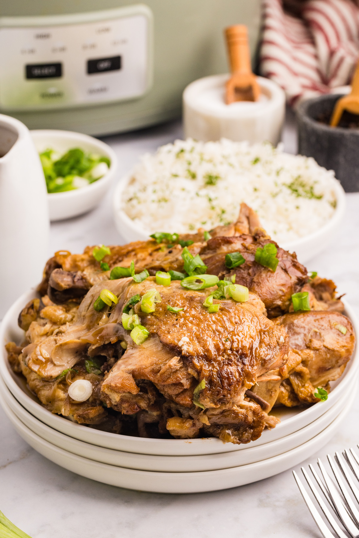  Easy Slow Cooker Chicken Adobo (Filipino Recipe) - The Foodie Affair Illustration 