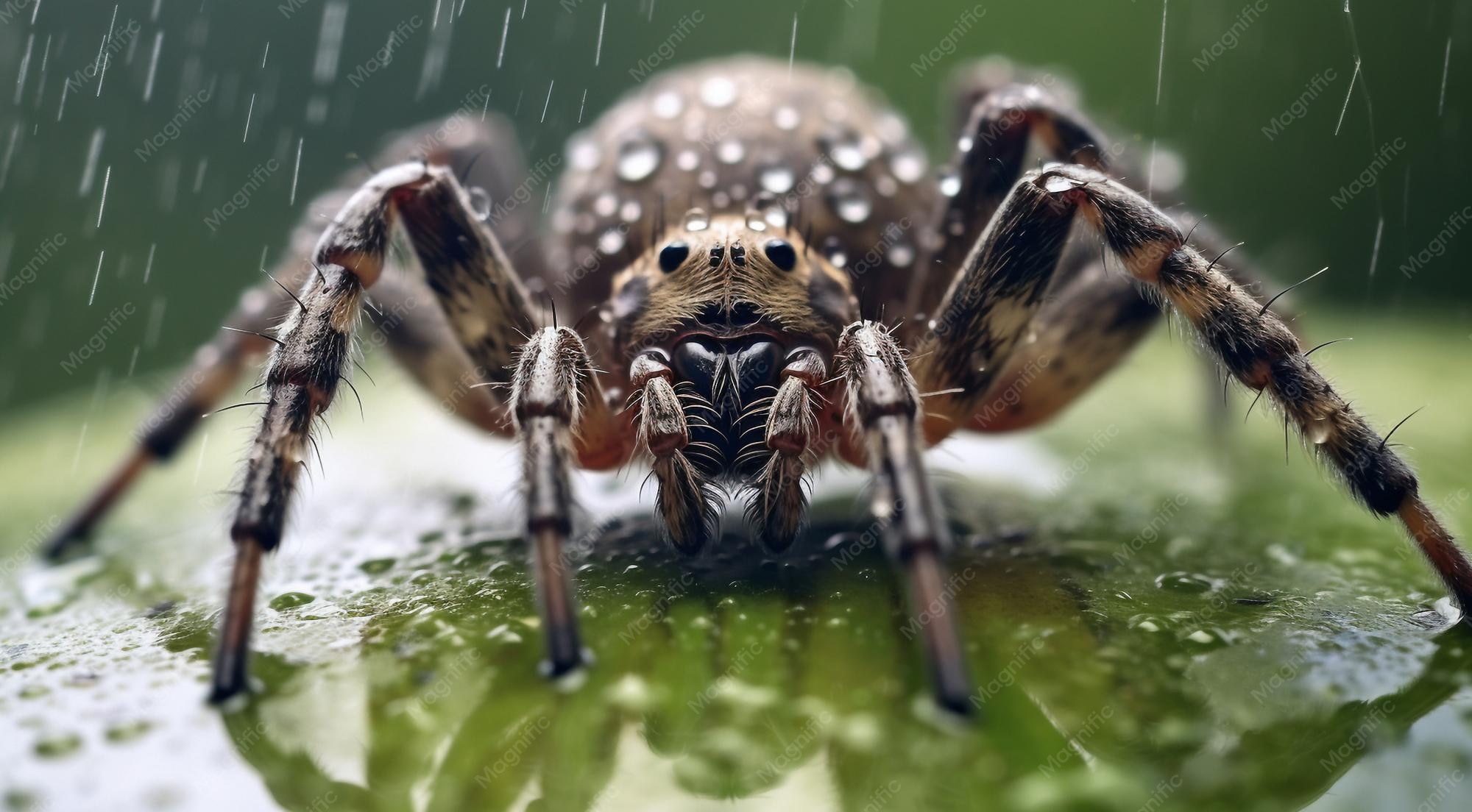  closeup of spider on a web wild spider spider on 