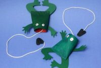 frösche basteln im kindergarten