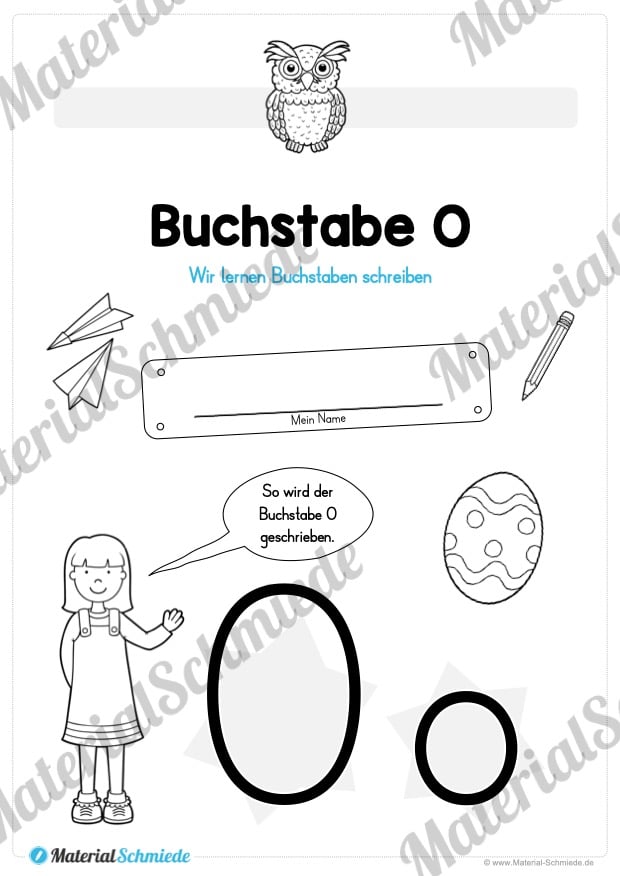  Buchstabe O / o (30 Arbeitsblätter & Übungen) 