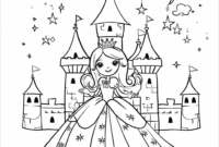 prinzessinnen schloss ausmalbild