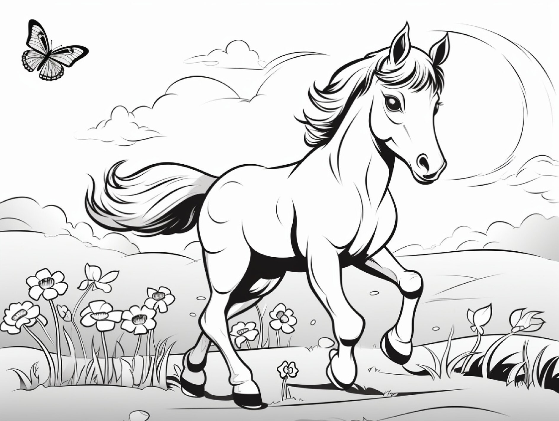  Malvorlage Pferd Zum Ausdrucken - Kostenlose Ausmalbilder Illustration 