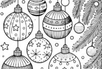 malvorlage weihnachtskugeln