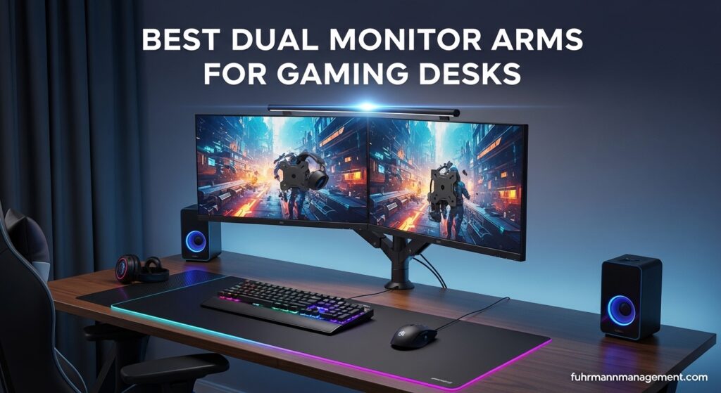  12 Best Dual Monitor Arms for Gaming Desks (July 2026) Expert Reviews Illustration 