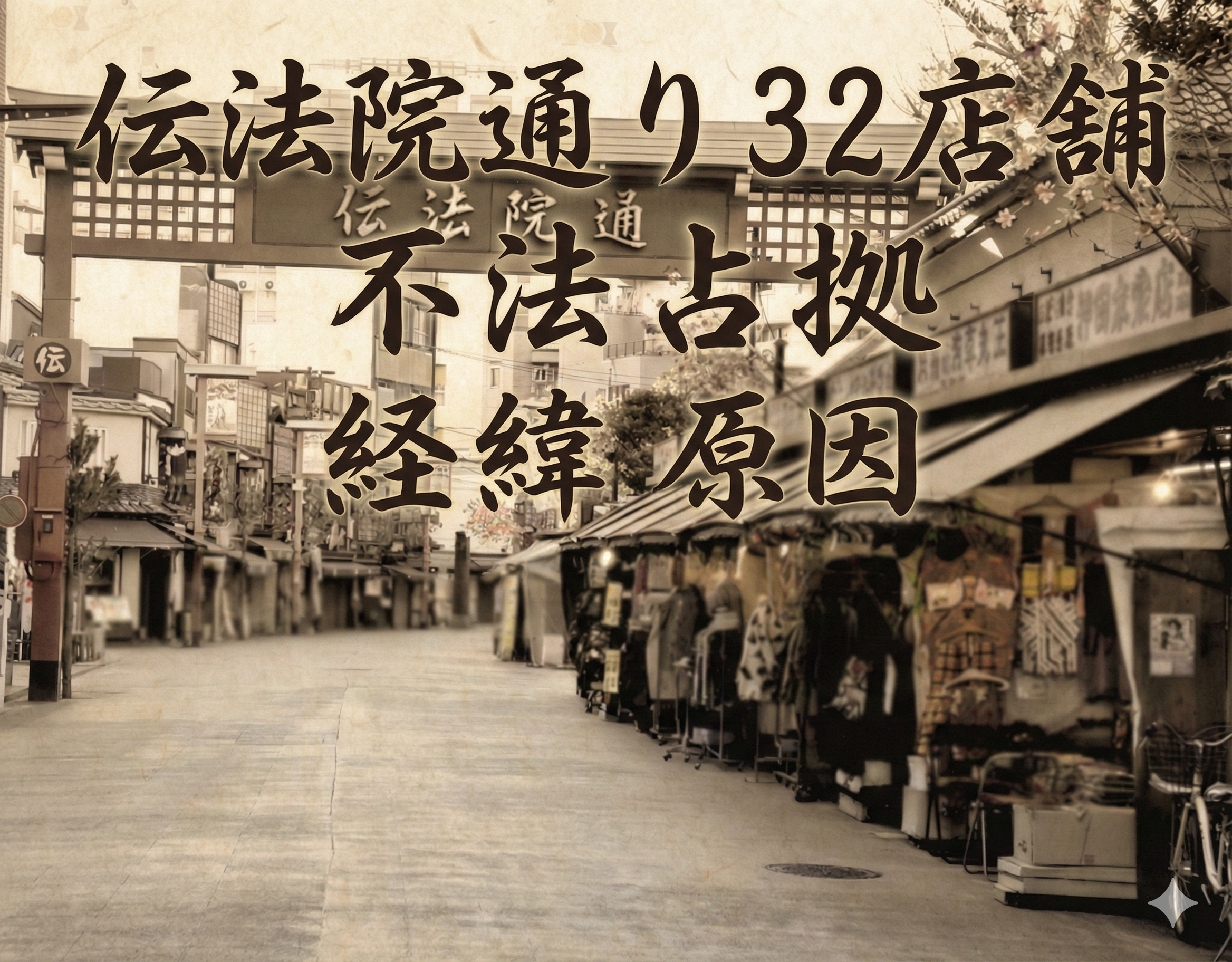  Foto zu 伝法院通り32店舗不法占拠の原因と経緯｜2026年撤去までの全貌 