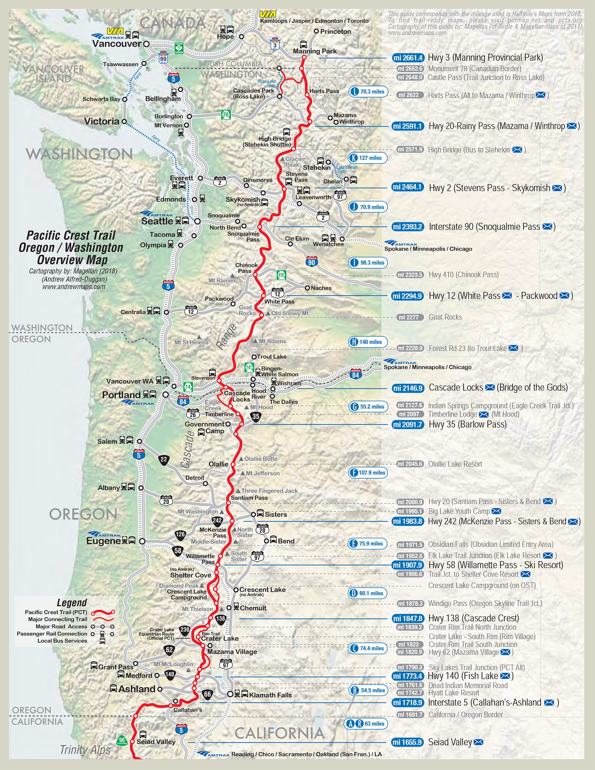 Pacific Crest Trail Maps Free – PCTA launches new interactive map for