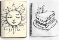 draw fireworks with crayons