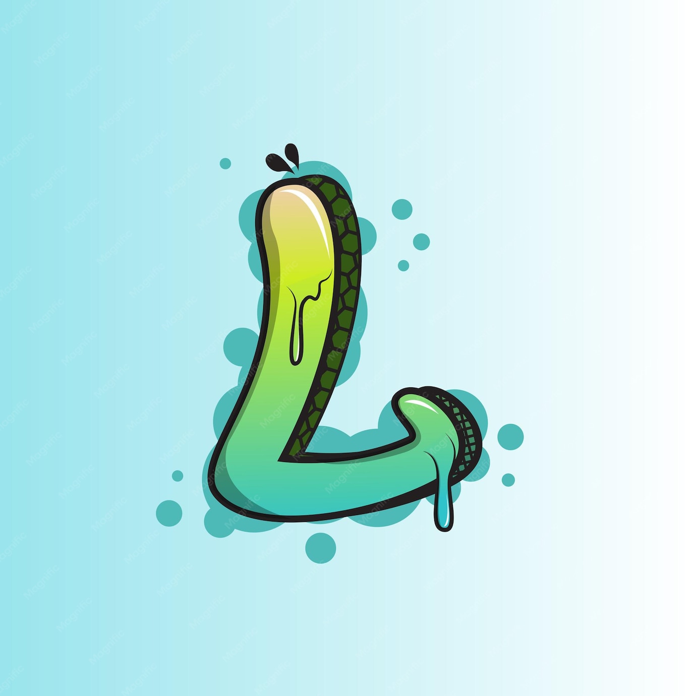  Graffiti letter l premium vector illustration Bildidee 