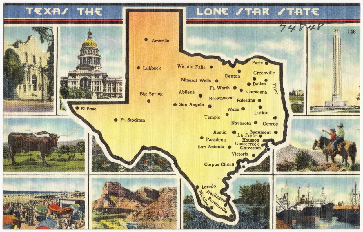  Texas the lone star state - Digital Commonwealth Illustration 